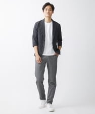 MKDHV68210 MK MICHEL KLEIN HOMME(MKミッシェルクランオム) 【色・サイズ残りわずか】【洗える】テーラード７分袖ジャケット ダークグレー