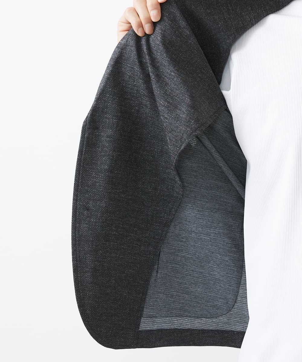 MKDHV68210 MK MICHEL KLEIN HOMME(MKミッシェルクランオム) 【色・サイズ残りわずか】【洗える】テーラード７分袖ジャケット ダークグレー