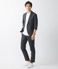 MKDHV68210 MK MICHEL KLEIN HOMME(MKミッシェルクランオム) 【色・サイズ残りわずか】【洗える】テーラード７分袖ジャケット ダークグレー