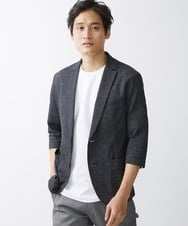 MKDHV68210 MK MICHEL KLEIN HOMME(MKミッシェルクランオム) 【色・サイズ残りわずか】【洗える】テーラード７分袖ジャケット ダークグレー