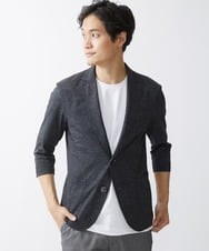 MKDHV68210 MK MICHEL KLEIN HOMME(MKミッシェルクランオム) 【色・サイズ残りわずか】【洗える】テーラード７分袖ジャケット ダークグレー