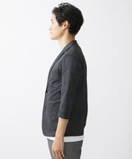 MKDHV68210 MK MICHEL KLEIN HOMME(MKミッシェルクランオム) 【色・サイズ残りわずか】【洗える】テーラード７分袖ジャケット ダークグレー