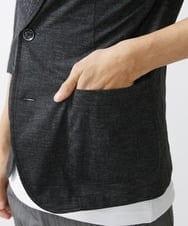 MKDHV68210 MK MICHEL KLEIN HOMME(MKミッシェルクランオム) 【色・サイズ残りわずか】【洗える】テーラード７分袖ジャケット ダークグレー