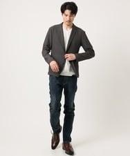 MKDJC03090 MK MICHEL KLEIN HOMME(MKミッシェルクランオム) 【洗える/ストレッチ】クラフトヨウリュウジャケット ダークグレー