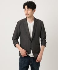 MKDJC03090 MK MICHEL KLEIN HOMME(MKミッシェルクランオム) 【洗える/ストレッチ】クラフトヨウリュウジャケット ダークグレー