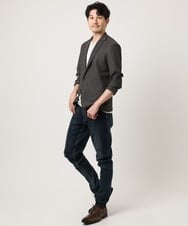 MKDJC03090 MK MICHEL KLEIN HOMME(MKミッシェルクランオム) 【洗える/ストレッチ】クラフトヨウリュウジャケット ダークグレー