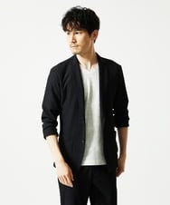 MKDJC03090 MK MICHEL KLEIN HOMME(MKミッシェルクランオム) 【洗える/ストレッチ】クラフトヨウリュウジャケット ブラック