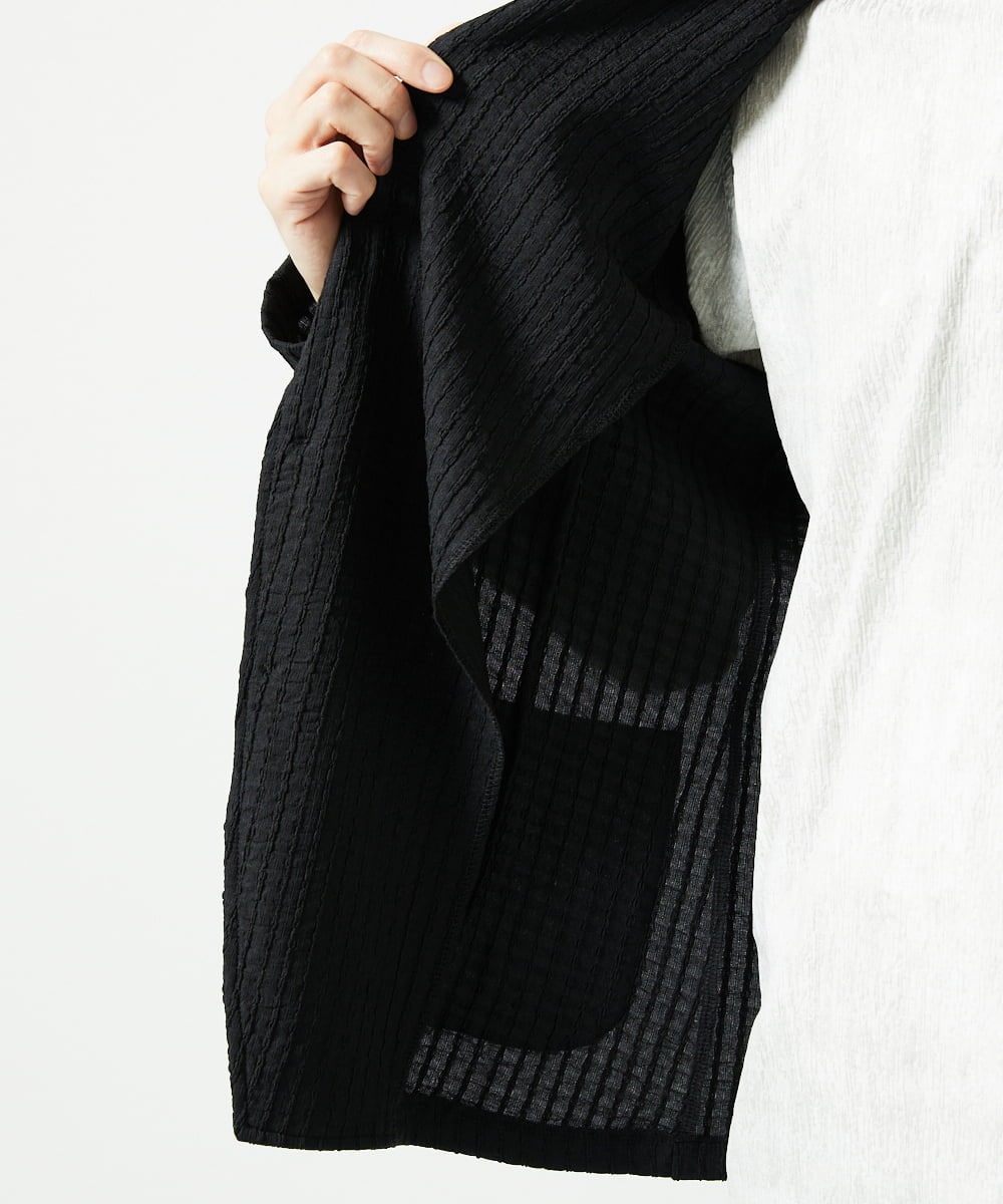 MKDJC03090 MK MICHEL KLEIN HOMME(MKミッシェルクランオム) 【洗える/ストレッチ】クラフトヨウリュウジャケット ブラック