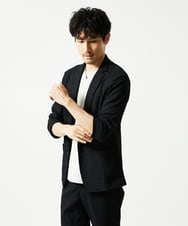 MKDJC03090 MK MICHEL KLEIN HOMME(MKミッシェルクランオム) 【洗える/ストレッチ】クラフトヨウリュウジャケット ブラック