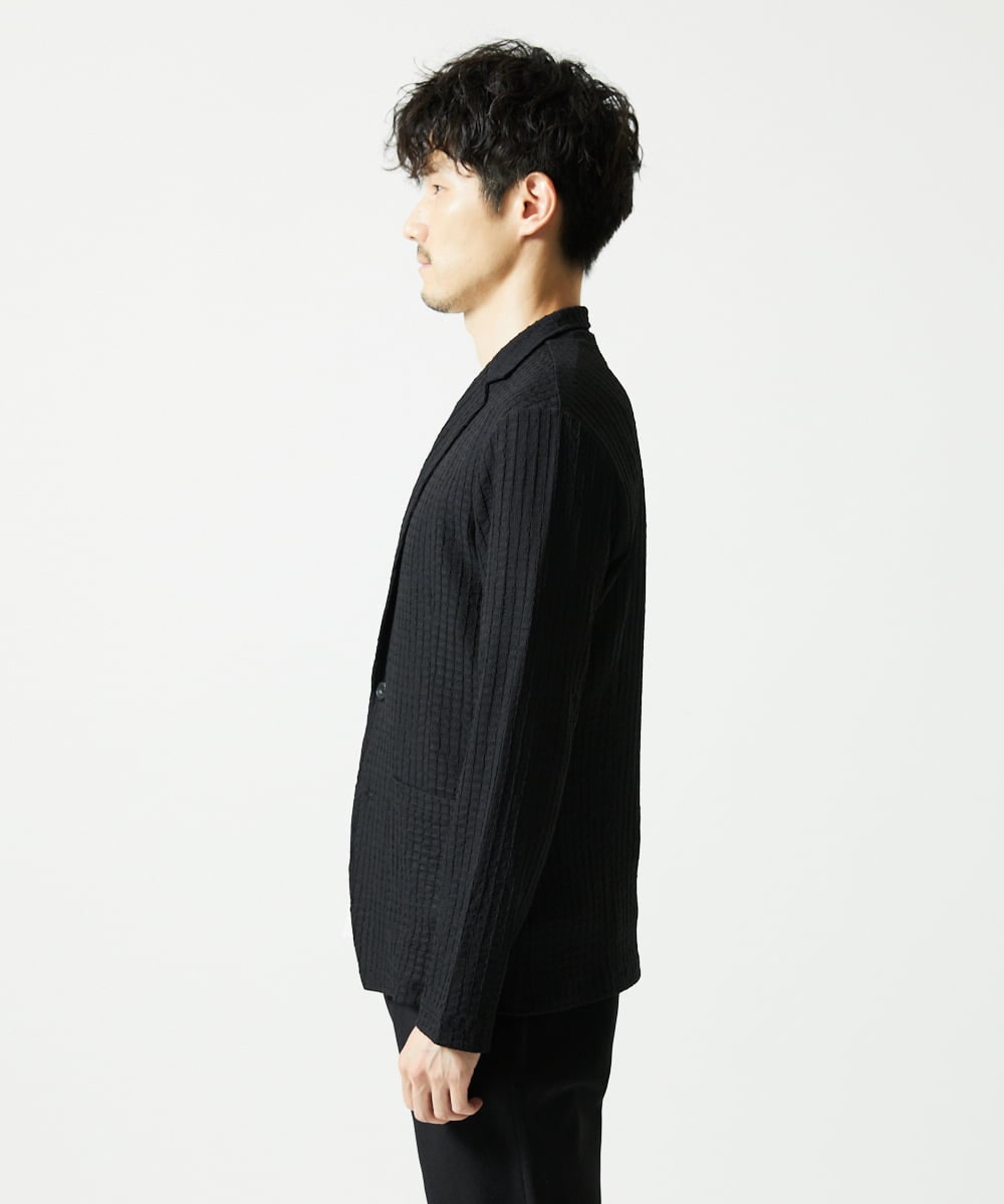 MKDJC03090 MK MICHEL KLEIN HOMME(MKミッシェルクランオム) 【洗える/ストレッチ】クラフトヨウリュウジャケット ブラック