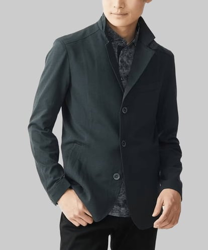 MKDJV50290 MK MICHEL KLEIN HOMME 【秋春着用可能/日本製生地使用】コンバーチブルジャケット / 綿麻混 RIRANCHA