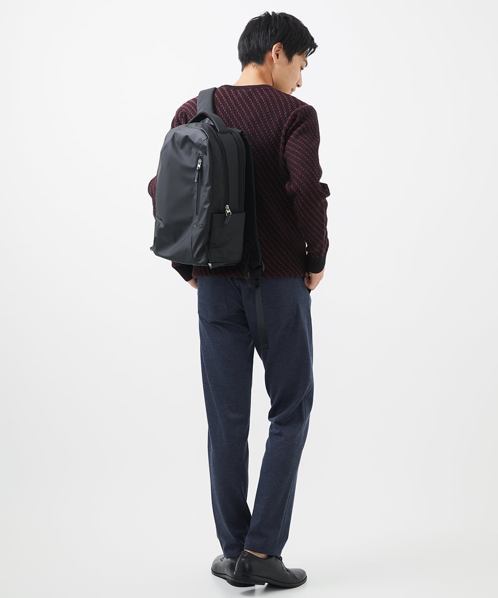 MKFAA60110 MK MICHEL KLEIN HOMME(MKミッシェルクランオム) 【残りわずか/在庫限り/洗濯機で洗える】Vネックニット/バイヤスへリンボン マスタード