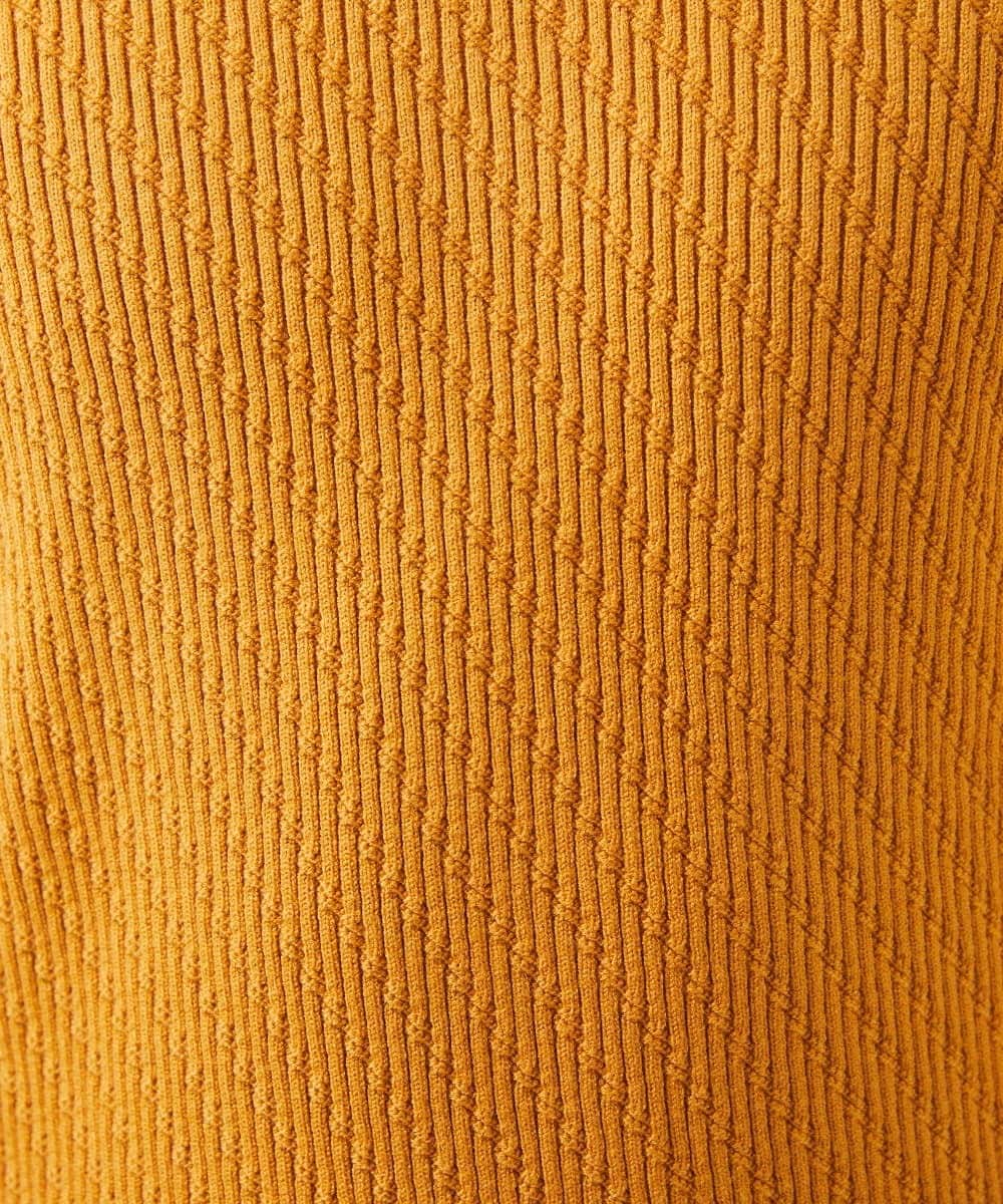 MKFAA60110 MK MICHEL KLEIN HOMME(MKミッシェルクランオム) 【残りわずか/在庫限り/洗濯機で洗える】Vネックニット/バイヤスへリンボン マスタード