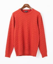 MKFAC20110 MK MICHEL KLEIN HOMME(MKミッシェルクランオム) 【残りわずか/在庫限り/洗える】ジャガードニット /  へリンボンジャガード ライトグレー