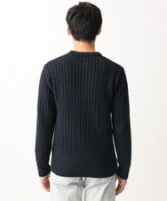 MKFAC37089 MK MICHEL KLEIN HOMME(MKミッシェルクランオム) 【在庫限り！/洗える】MKHフェアアイルジャガードニット ネイビー