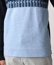 MKFAC37089 MK MICHEL KLEIN HOMME(MKミッシェルクランオム) 【在庫限り！/洗える】MKHフェアアイルジャガードニット ネイビー