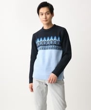MKFAC37089 MK MICHEL KLEIN HOMME(MKミッシェルクランオム) 【在庫限り！/洗える】MKHフェアアイルジャガードニット ネイビー