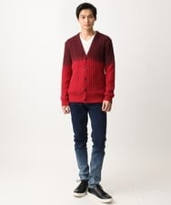 MKFAC41120 MK MICHEL KLEIN HOMME(MKミッシェルクランオム) 【残りわずか/在庫限り/コットン糸】ニットカーディガン/グラデーションケーブル ブルー