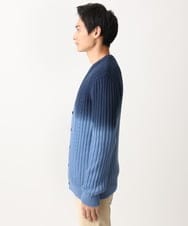 MKFAC41120 MK MICHEL KLEIN HOMME(MKミッシェルクランオム) 【残りわずか/在庫限り/コットン糸】ニットカーディガン/グラデーションケーブル ブルー