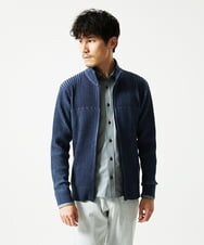 MKFAD51140 MK MICHEL KLEIN HOMME(MKミッシェルクランオム) 【洗濯機で洗える/毛玉になりにくい】ドライバーズニットカーディガン ブルー
