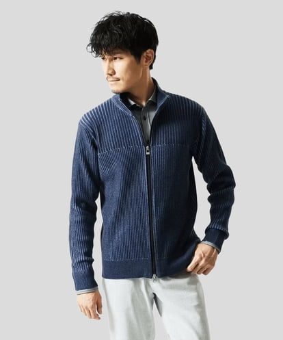 MKFAD51140 MK MICHEL KLEIN HOMME 【洗濯機で洗える/毛玉になりにくい】ドライバーズニットカーディガン