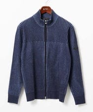 MKFAD51140 MK MICHEL KLEIN HOMME(MKミッシェルクランオム) 【洗濯機で洗える/毛玉になりにくい】ドライバーズニットカーディガン ブルー