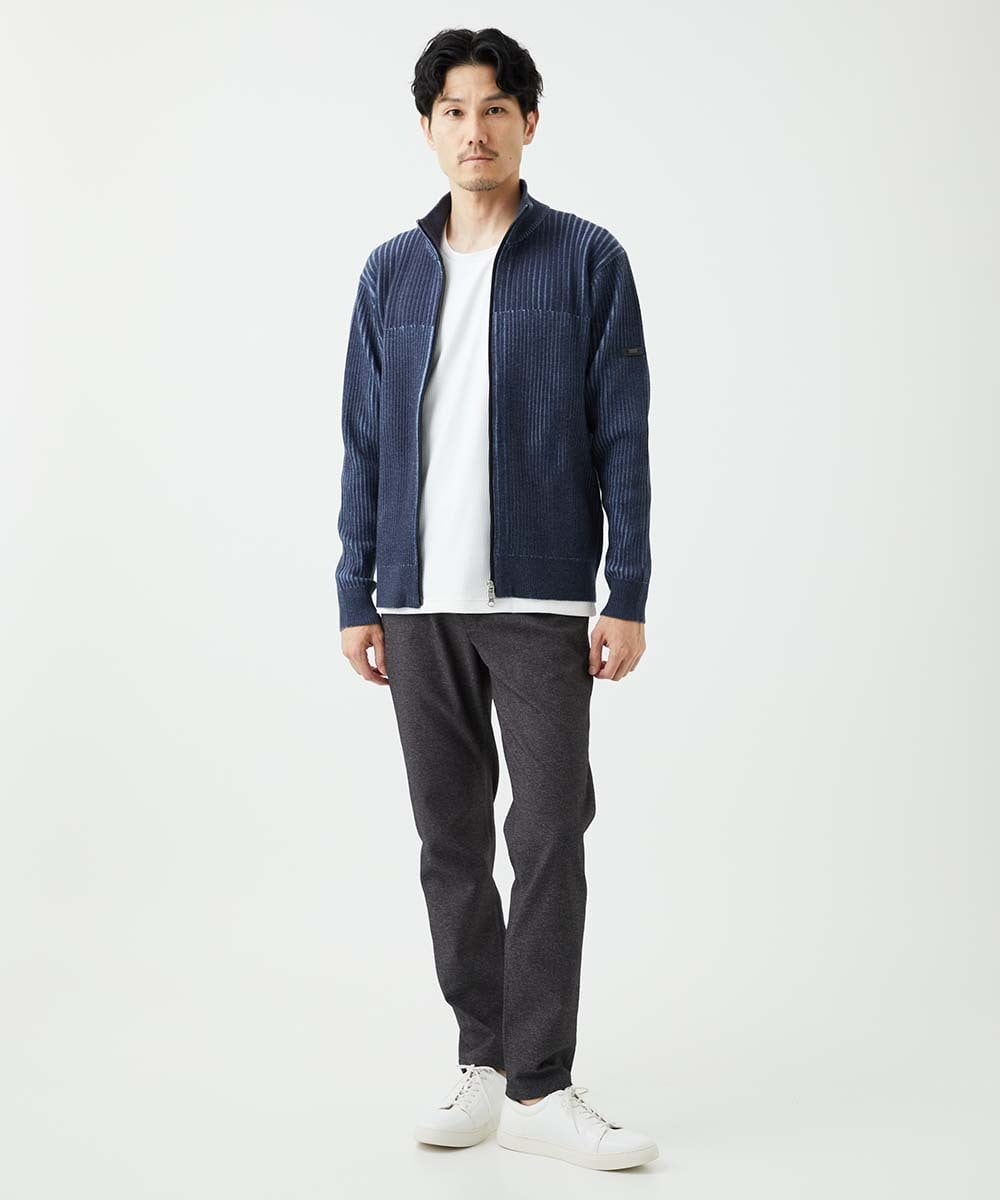 MKFAD51140 MK MICHEL KLEIN HOMME(MKミッシェルクランオム) 【洗濯機で洗える/毛玉になりにくい】ドライバーズニットカーディガン ブルー