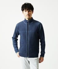 MKFAD51140 MK MICHEL KLEIN HOMME(MKミッシェルクランオム) 【洗濯機で洗える/毛玉になりにくい】ドライバーズニットカーディガン ブルー