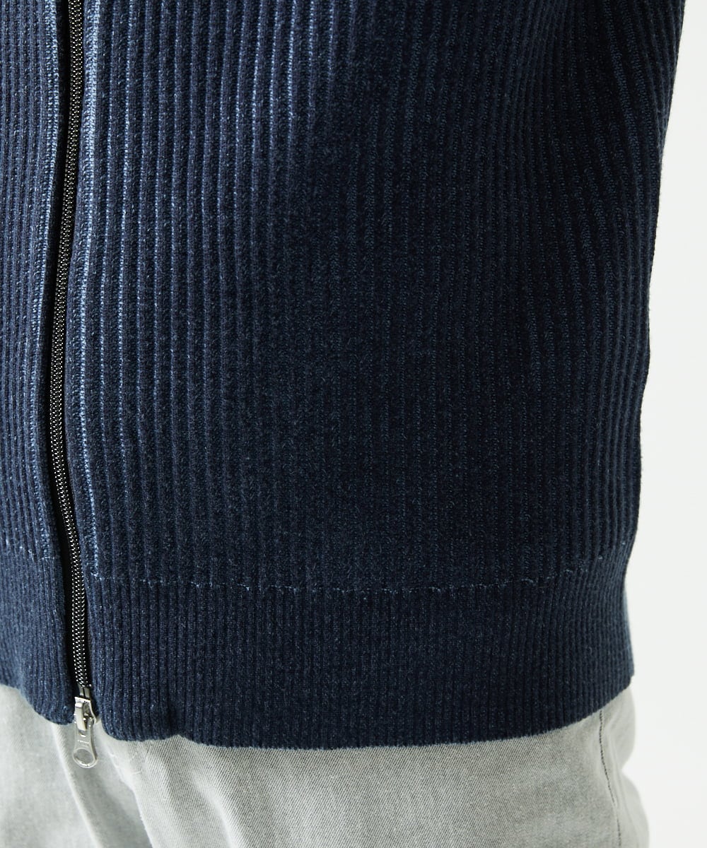MKFAD51140 MK MICHEL KLEIN HOMME(MKミッシェルクランオム) 【洗濯機で洗える/毛玉になりにくい】ドライバーズニットカーディガン ブルー