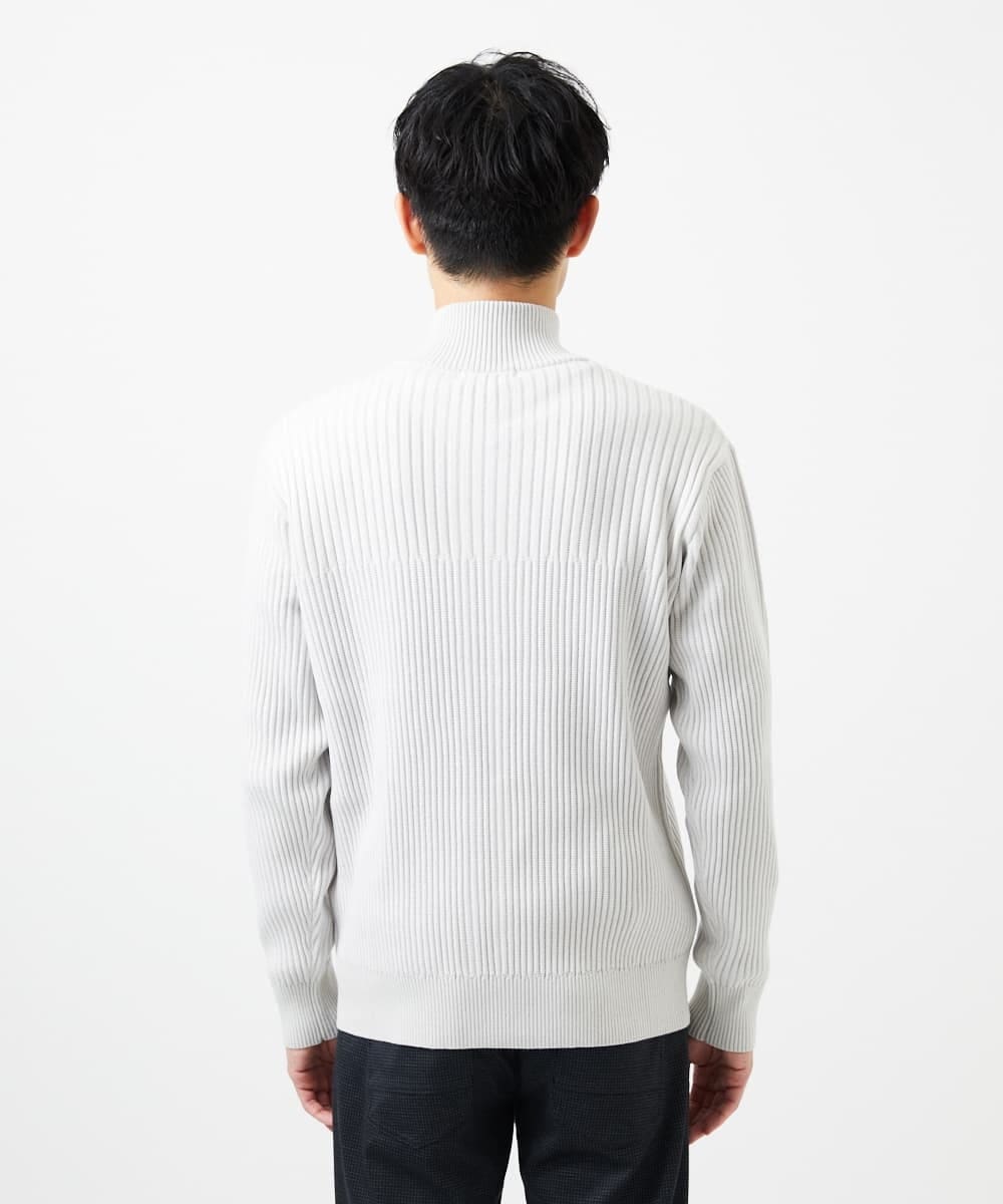 MKFAD51140 MK MICHEL KLEIN HOMME(MKミッシェルクランオム) 【洗濯機で洗える/毛玉になりにくい】ドライバーズニットカーディガン ライトグレー