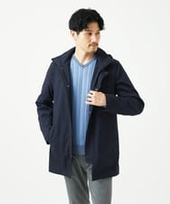 MKFAD60099 MK MICHEL KLEIN HOMME(MKミッシェルクランオム) 【Vネック/洗濯機で洗える】ランダムタック ストライプニット ライトブルー