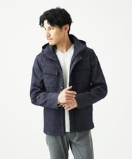 MKFAD60099 MK MICHEL KLEIN HOMME(MKミッシェルクランオム) 【Vネック/洗濯機で洗える】ランダムタック ストライプニット ライトグレー