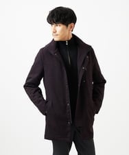 MKFAD62110 MK MICHEL KLEIN HOMME(MKミッシェルクランオム) 【洗える/リサイクル糸使用】ハーフジップニット / ミックスヘリンボン ブラック