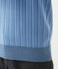 MKFAD63099 MK MICHEL KLEIN HOMME(MKミッシェルクランオム) 【クルーネック/洗濯機で洗える】ランダムタックストライプクルーネックニット ライトブルー