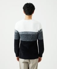 MKFAF25095 MK MICHEL KLEIN HOMME(MKミッシェルクランオム) 【洗える/ソフトタッチ】プルオーバーニット / フェザーヤーン ブラック