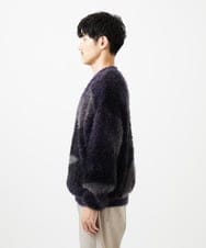 MKFAF81110 MK MICHEL KLEIN HOMME(MKミッシェルクランオム) 【リラックスサイズ/フリーサイズ】マーブルシャギーニット ブルー