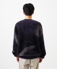 MKFAF81110 MK MICHEL KLEIN HOMME(MKミッシェルクランオム) 【リラックスサイズ/フリーサイズ】マーブルシャギーニット ブルー