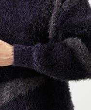 MKFAF81110 MK MICHEL KLEIN HOMME(MKミッシェルクランオム) 【リラックスサイズ/フリーサイズ】マーブルシャギーニット ブルー