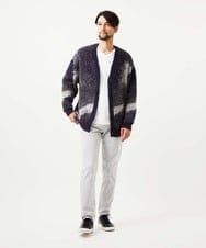 MKFAF82120 MK MICHEL KLEIN HOMME(MKミッシェルクランオム) 【リラックスサイズ/フリーサイズ】マーブルシャギーカーディガン ブルー