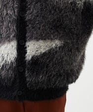 MKFAF82120 MK MICHEL KLEIN HOMME(MKミッシェルクランオム) 【リラックスサイズ/フリーサイズ】マーブルシャギーカーディガン ブラック
