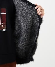 MKFAF82120 MK MICHEL KLEIN HOMME(MKミッシェルクランオム) 【リラックスサイズ/フリーサイズ】マーブルシャギーカーディガン ブラック