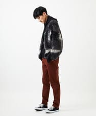 MKFAF82120 MK MICHEL KLEIN HOMME(MKミッシェルクランオム) 【リラックスサイズ/フリーサイズ】マーブルシャギーカーディガン ブラック