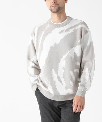 MKFAF85090 MK MICHEL KLEIN HOMME 【リラックスシルエット/洗える】ジャガードニット