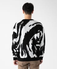 MKFAF85090 MK MICHEL KLEIN HOMME(MKミッシェルクランオム) 【リラックスシルエット/洗える】ジャガードニット ブラック