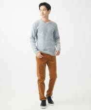 MKFDA65089 MK MICHEL KLEIN HOMME(MKミッシェルクランオム) 【在庫限り！/洗える/冬春兼用】Vネックニット/綿タッチポリエステル レッド