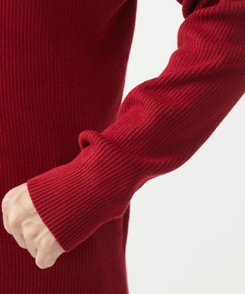 MKFDA65089 MK MICHEL KLEIN HOMME(MKミッシェルクランオム) 【在庫限り！/洗える/冬春兼用】Vネックニット/綿タッチポリエステル レッド