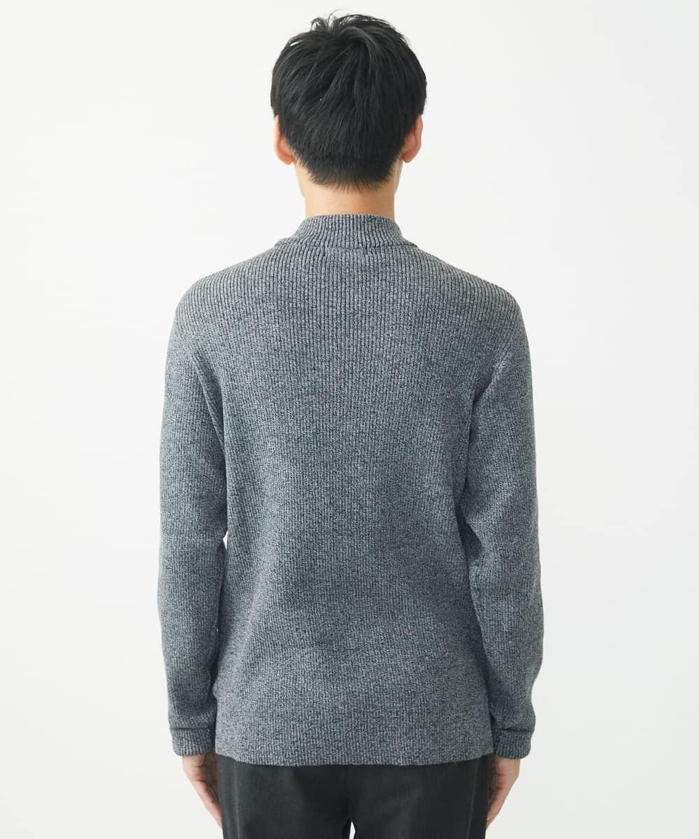 MKFDA66089 MK MICHEL KLEIN HOMME(MKミッシェルクランオム) 【残りわずか！/在庫限り】モックネックニット/綿タッチポリエステル グレー