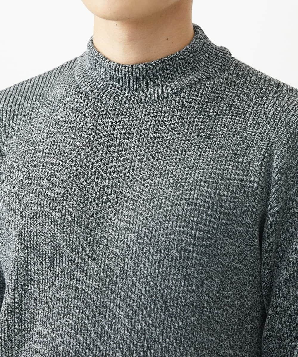 MKFDA66089 MK MICHEL KLEIN HOMME(MKミッシェルクランオム) 【残りわずか！/在庫限り】モックネックニット/綿タッチポリエステル グレー