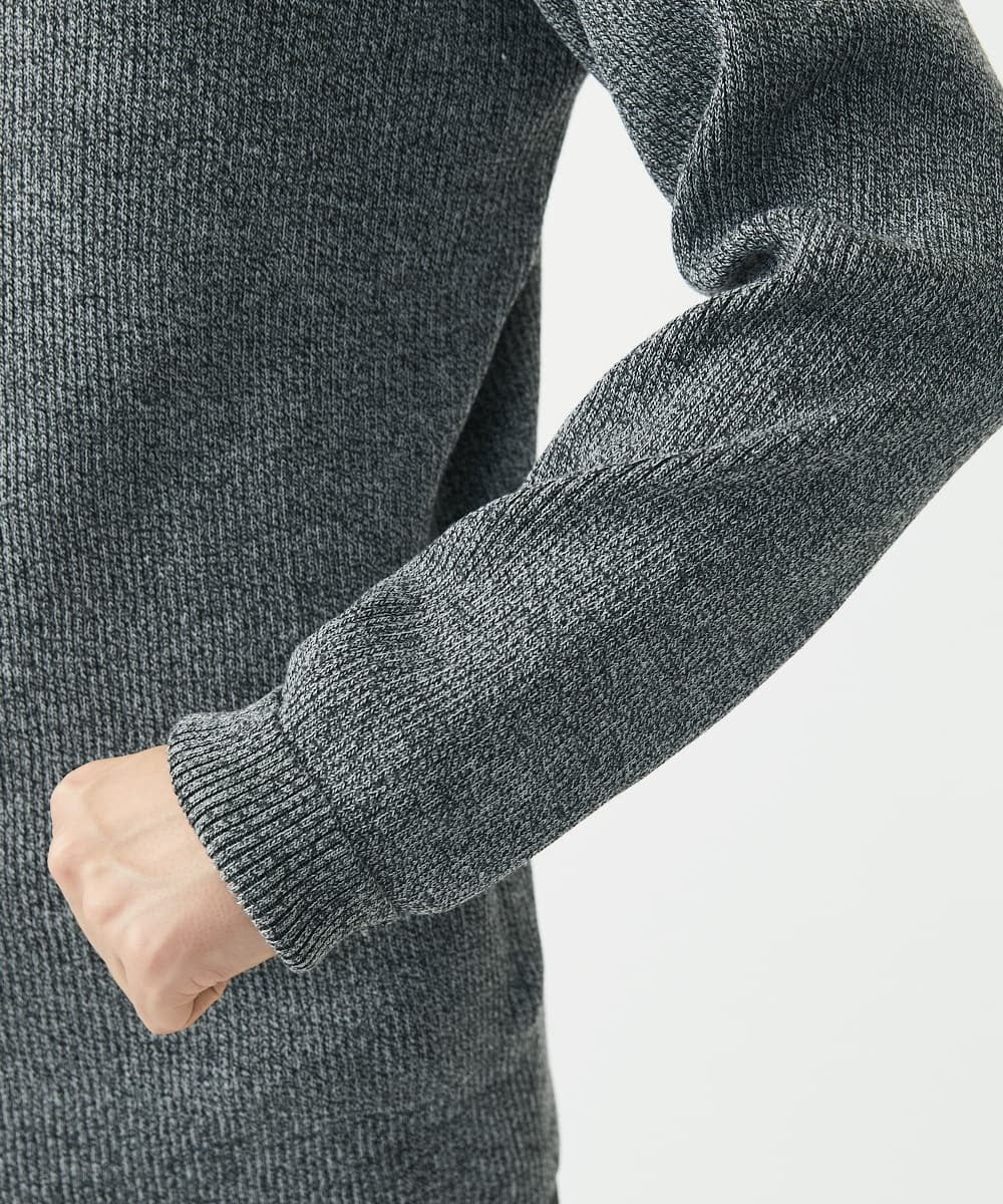 MKFDA66089 MK MICHEL KLEIN HOMME(MKミッシェルクランオム) 【残りわずか！/在庫限り】モックネックニット/綿タッチポリエステル グレー