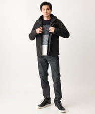 MKFDC21099 MK MICHEL KLEIN HOMME(MKミッシェルクランオム) 【ふわふわ感触／ギフト／洗える】クルーネックニット / フェザーモールヤーン ネイビー